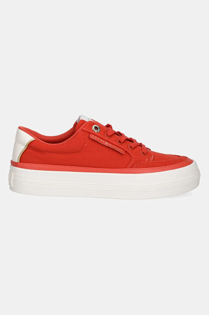 Кеды Tommy Hilfiger ESSENTIAL VULC TEXTILE SNEAKER женские цвет оранжевый FW0FW08323 Кеды Tommy Hilfiger ESSENTIAL VULC TEXTILE SNEAKER женские цвет оранжевый FW0FW08323