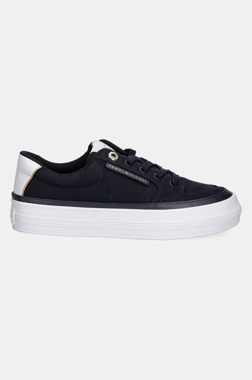 Кеды Tommy Hilfiger ESSENTIAL VULC TEXTILE SNEAKER женские цвет синий FW0FW08323 Кеды Tommy Hilfiger ESSENTIAL VULC TEXTILE SNEAKER женские цвет синий FW0FW08323