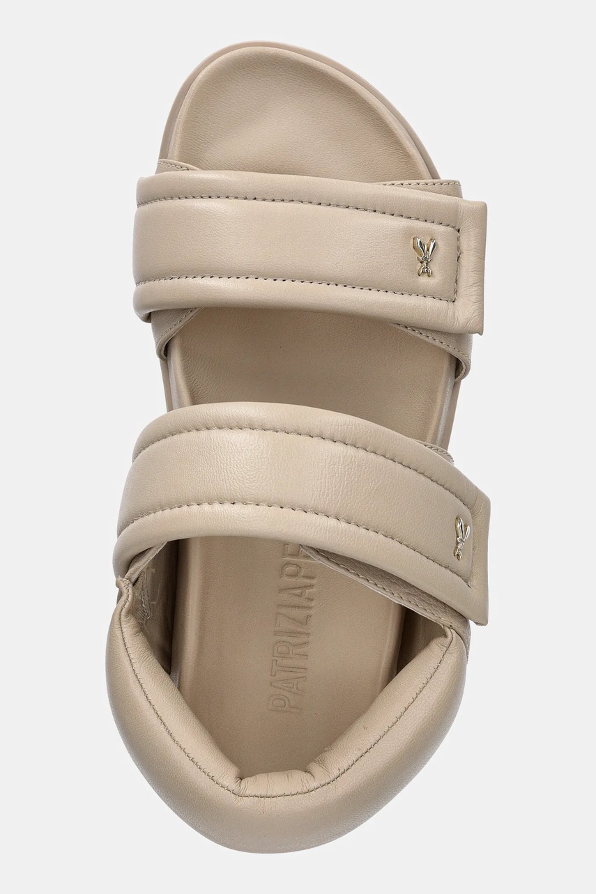 Δερμάτινα σανδάλια Patrizia Pepe χρώμα: μπεζ, 8X0080 L026 B732 φωτογραφία