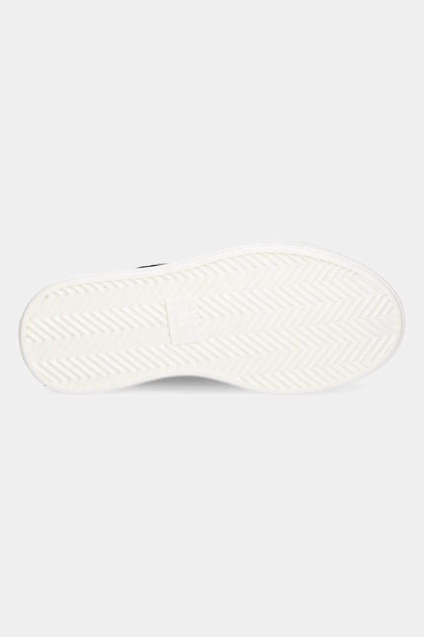 Кеди Tommy Jeans TJW FOXING FLATFORM SNEAKER HIGH жіночі колір чорний EN0EN02704 