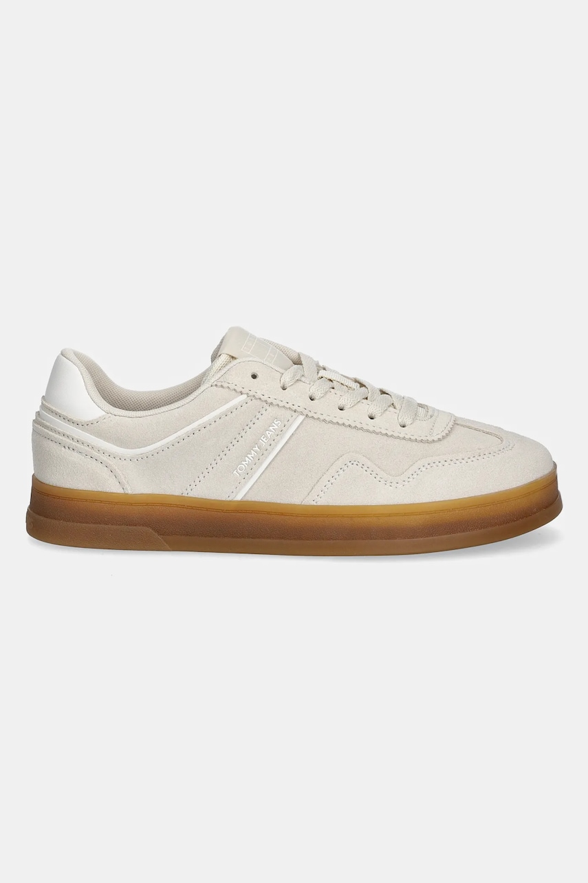 Замшевые кроссовки Tommy Jeans THE GREENWICH SUEDE цвет бежевый EN0EN02696 Замшевые кроссовки Tommy Jeans THE GREENWICH SUEDE цвет бежевый EN0EN02696