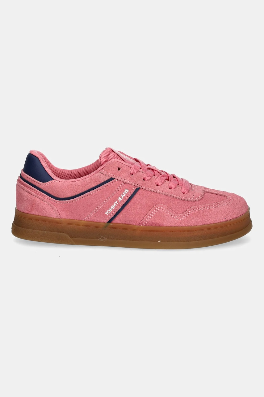 Замшевые кроссовки Tommy Jeans THE GREENWICH SUEDE цвет розовый EN0EN02696 Замшевые кроссовки Tommy Jeans THE GREENWICH SUEDE цвет розовый EN0EN02696