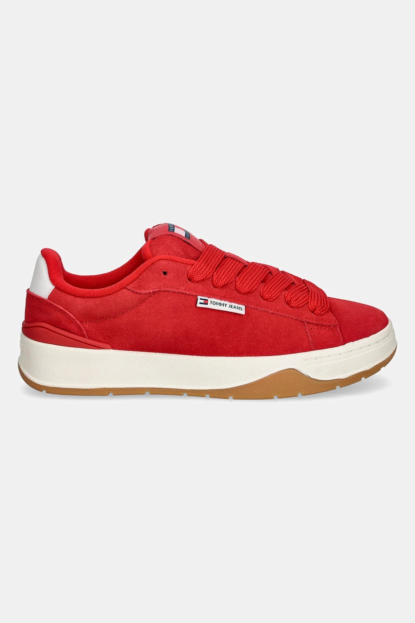 Замшевые кроссовки Tommy Jeans TJW SKATE SNEAKER цвет красный EN0EN02677 Замшевые кроссовки Tommy Jeans TJW SKATE SNEAKER цвет красный EN0EN02677