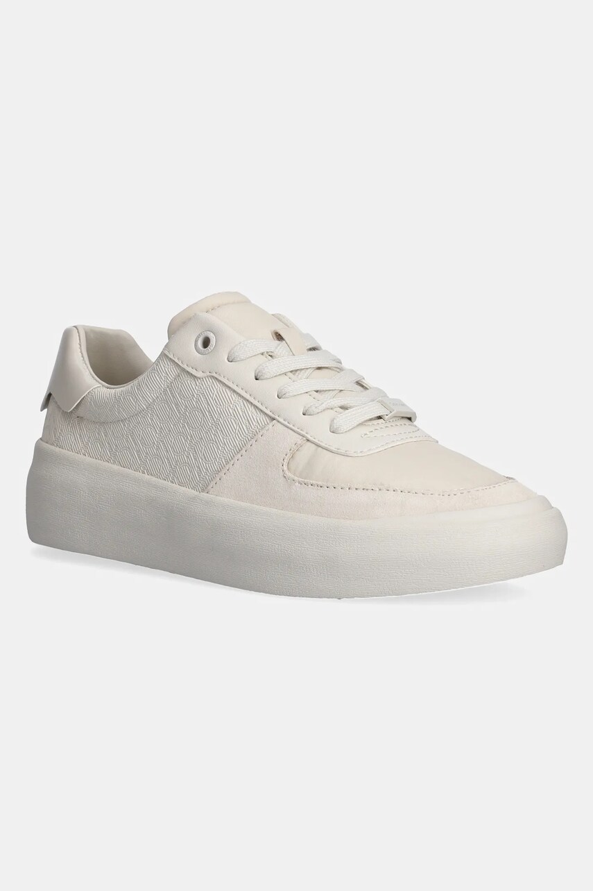 Levně Sneakers boty Calvin Klein VULC LACE UP - MONO béžová barva, HW0HW02293