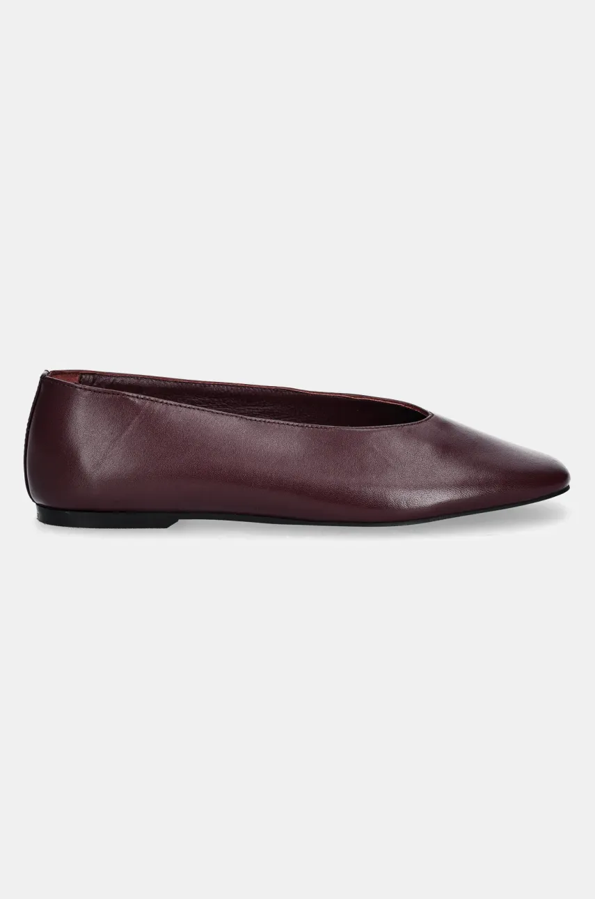 Кожаные балетки Calvin Klein CLASSIC BALLERINA - LTH цвет фиолетовый HW0HW02441 Кожаные балетки Calvin Klein CLASSIC BALLERINA - LTH цвет фиолетовый HW0HW02441