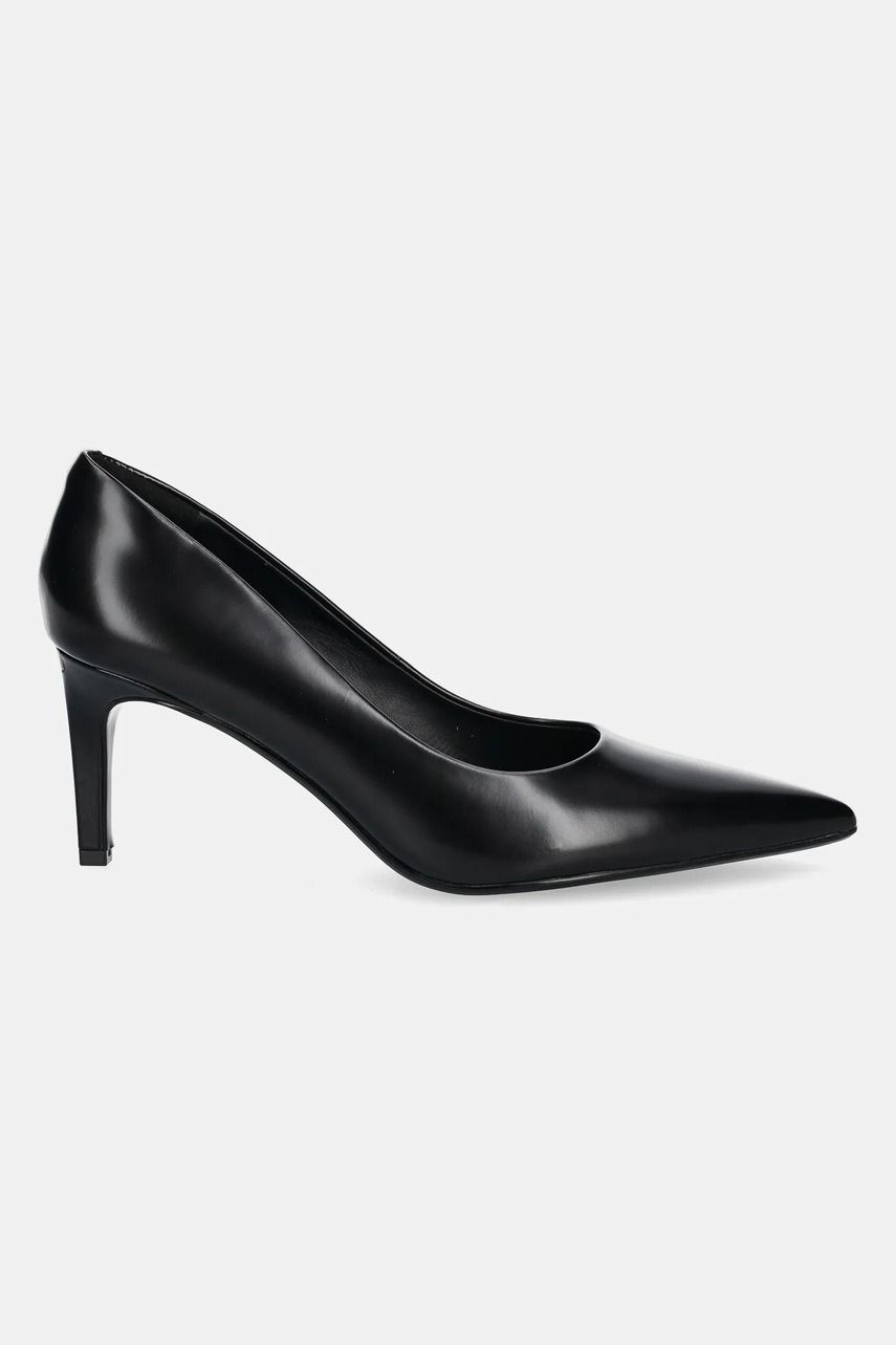 Кожаные туфли Calvin Klein HEEL PUMP 70 - BRUSH L цвет чёрный HW0HW02446 Кожаные туфли Calvin Klein HEEL PUMP 70 - BRUSH L цвет чёрный HW0HW02446