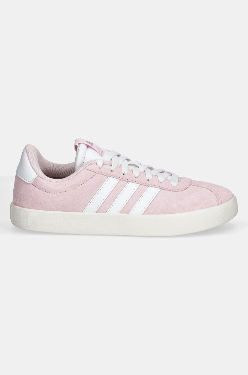 Замшевые кроссовки adidas Vl Court 3.0 цвет розовый JP5325 Замшевые кроссовки adidas Vl Court 3.0 цвет розовый JP5325