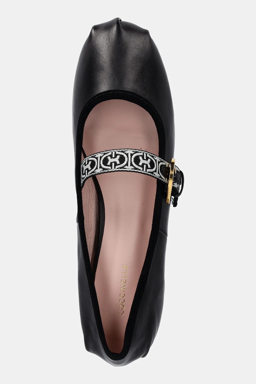 Δερμάτινες μπαλαρίνες Coccinelle χρώμα: μαύρο, E4 S15 19 01 01 847 φωτογραφία