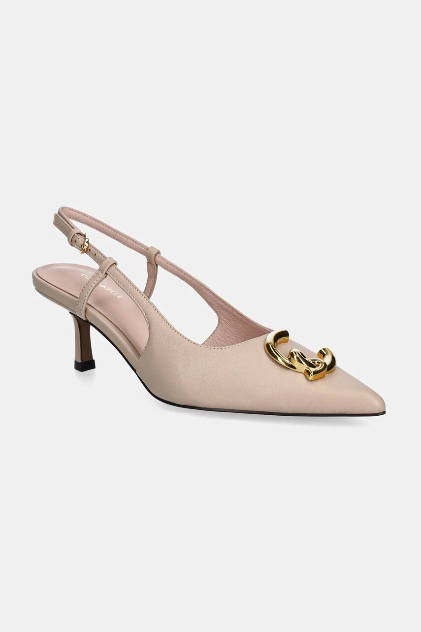 Coccinelle stilettos de piele culoarea bej, E4 SB3 21 01 01 N12