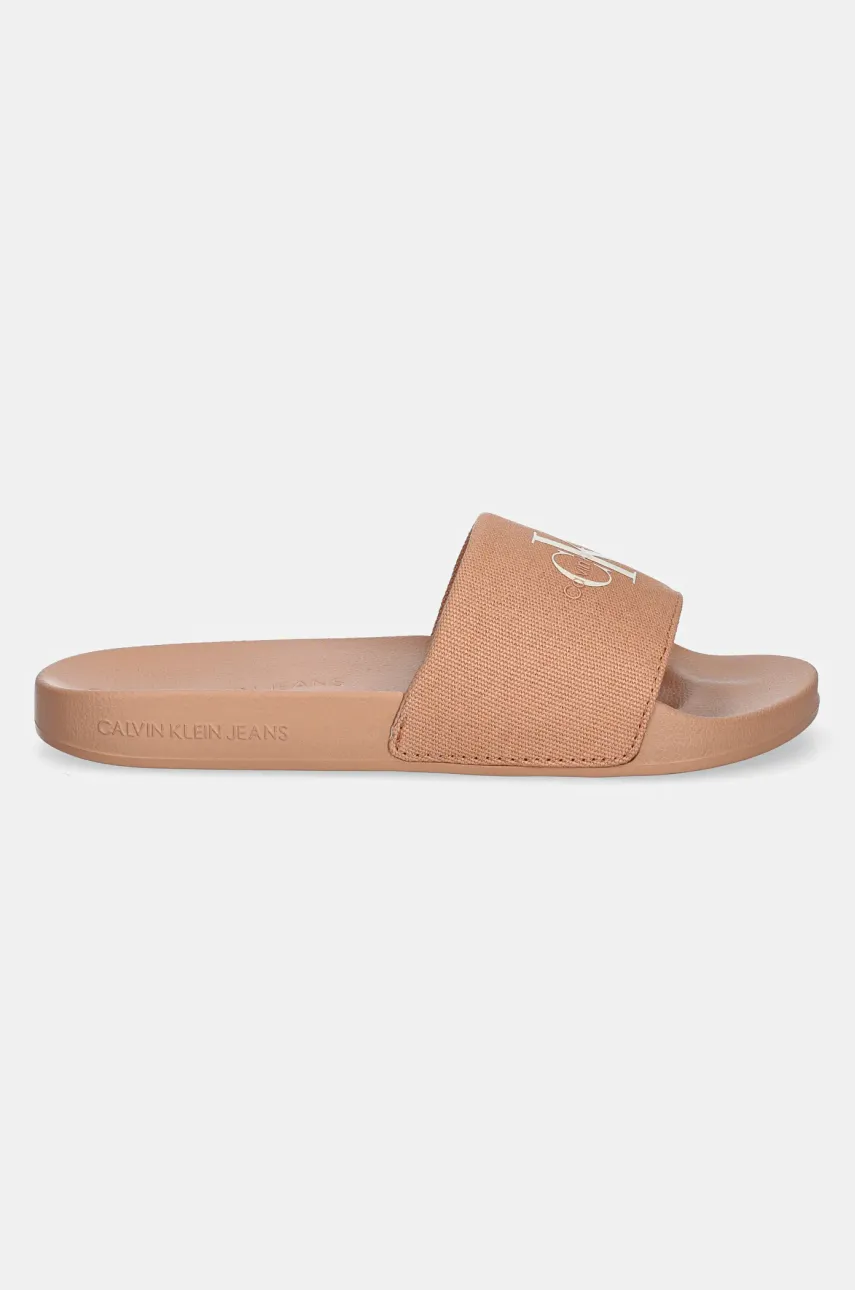 Шлепанцы Calvin Klein Jeans SLIDE MONOGRAM WMNS женские цвет розовый YW0YW01835 Шлепанцы Calvin Klein Jeans SLIDE MONOGRAM WMNS женские цвет розовый YW0YW01835