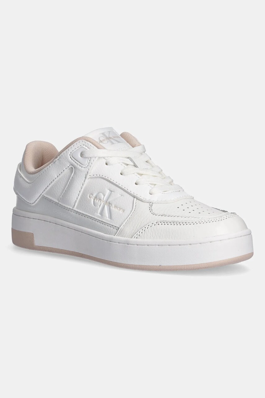 Levně Sneakers boty Calvin Klein Jeans BASKET CUPSOLE LOW MIX bílá barva, YW0YW01650