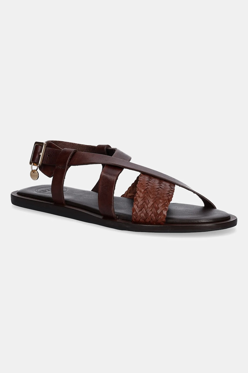 Gant sandale de piele Sunlaz femei, culoarea maro, 30561910.G420 Gant sandale de piele Sunlaz femei, culoarea maro, 30561910.G420