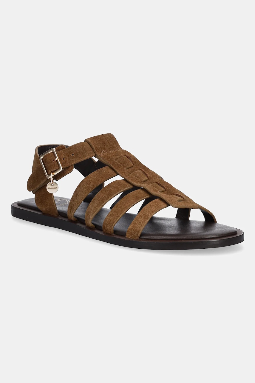 Gant sandale din piele întoarsă Sunlaz femei, culoarea maro, 30563912.G146 Gant sandale din piele întoarsă Sunlaz femei, culoarea maro, 30563912.G146