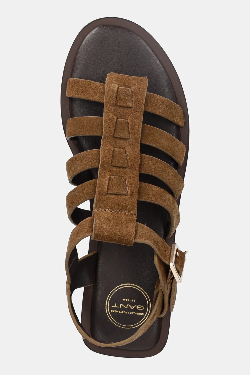 Σανδάλια σουέτ Gant Sunlaz χρώμα: καφέ, 30563912.G146 φωτογραφία