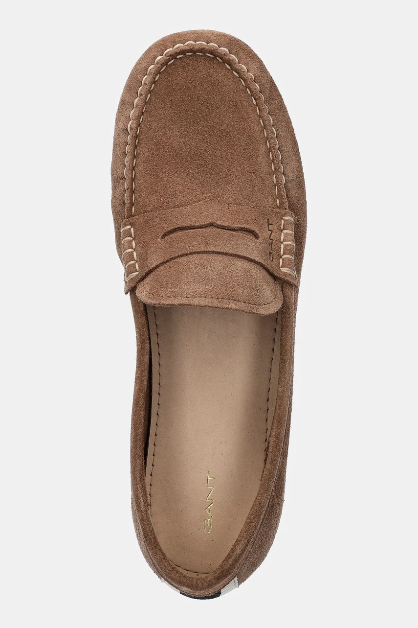 Μοκασίνια σουέτ Gant Seabaya χρώμα: καφέ, 30573932.G146 φωτογραφία