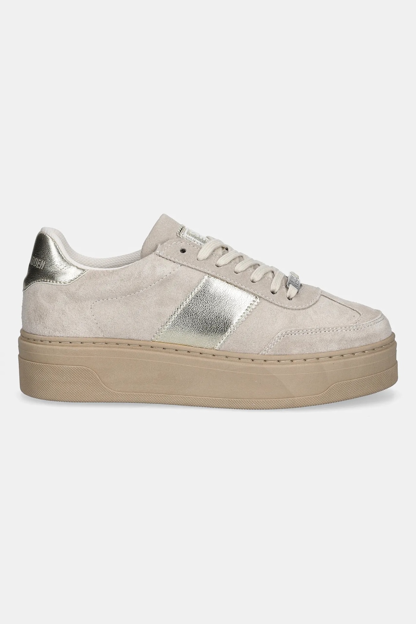 Замшевые кроссовки Steve Madden Moxy цвет бежевый SM11003414 Замшевые кроссовки Steve Madden Moxy цвет бежевый SM11003414