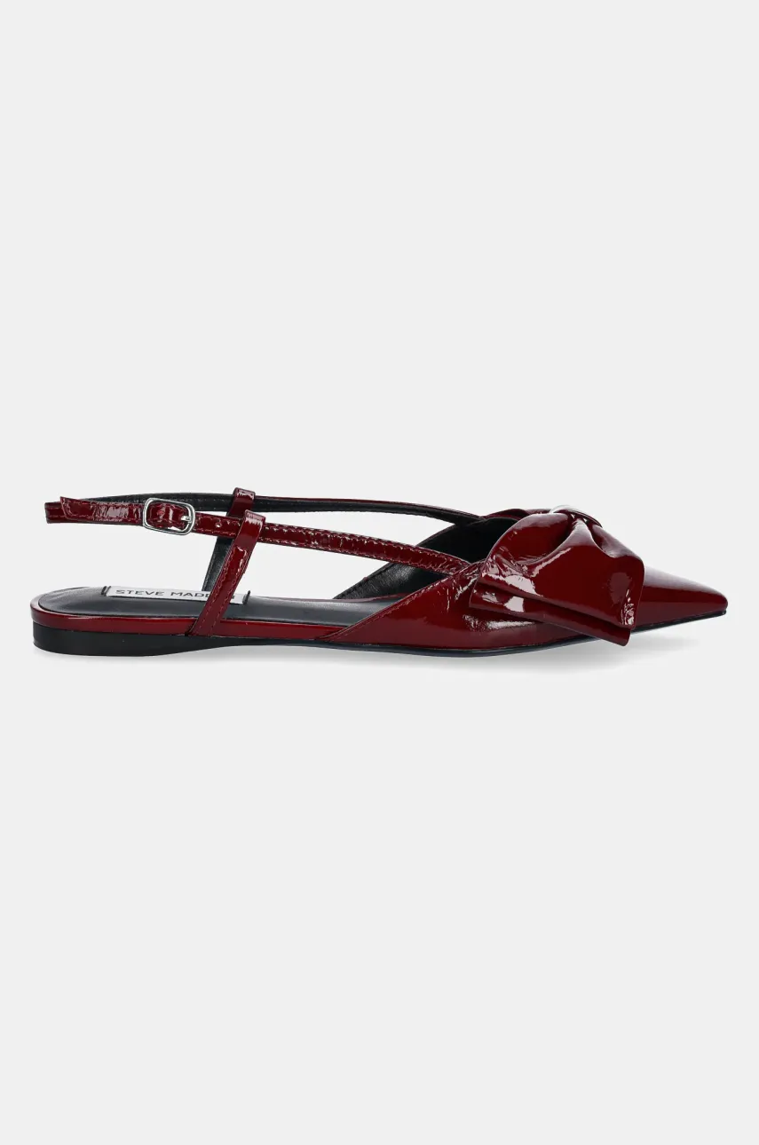 Кожаные балетки Steve Madden Dazzled цвет красный открытая пятка SM11003531 Кожаные балетки Steve Madden Dazzled цвет красный открытая пятка SM11003531