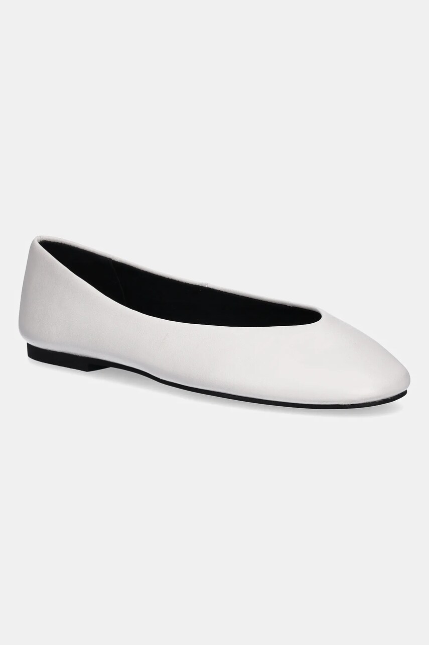 Steve Madden balerini de piele Darts culoarea alb, SM11003624