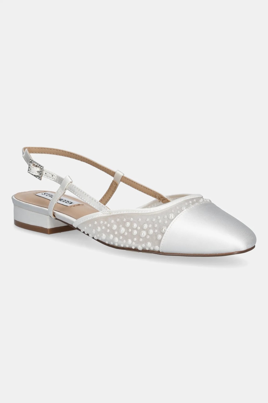 Steve Madden balerini Belinda-P culoarea alb, cu toc deschis, SM11003665