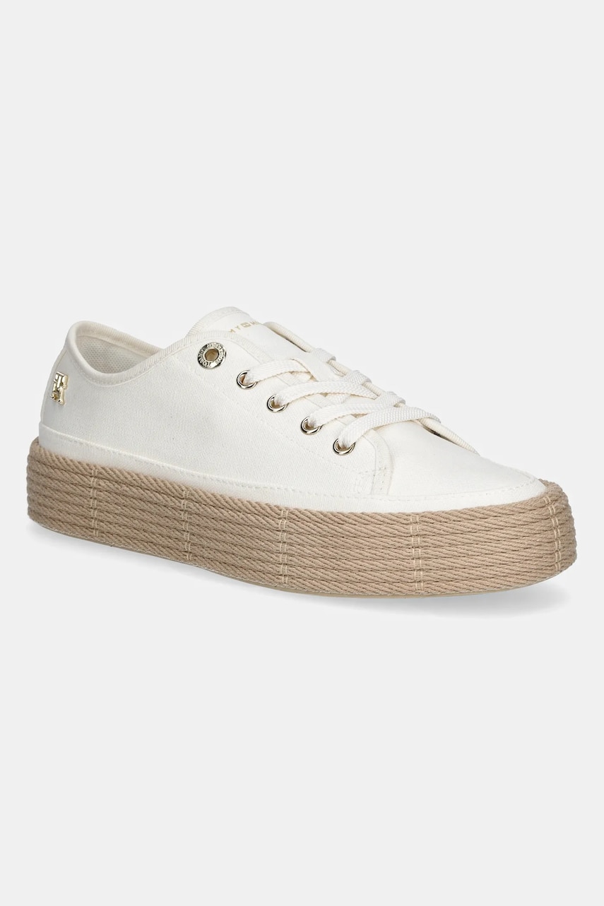 Levně Tenisky Tommy Hilfiger VULC ESPADRILLE SNEAKER bílá barva, FW0FW08404
