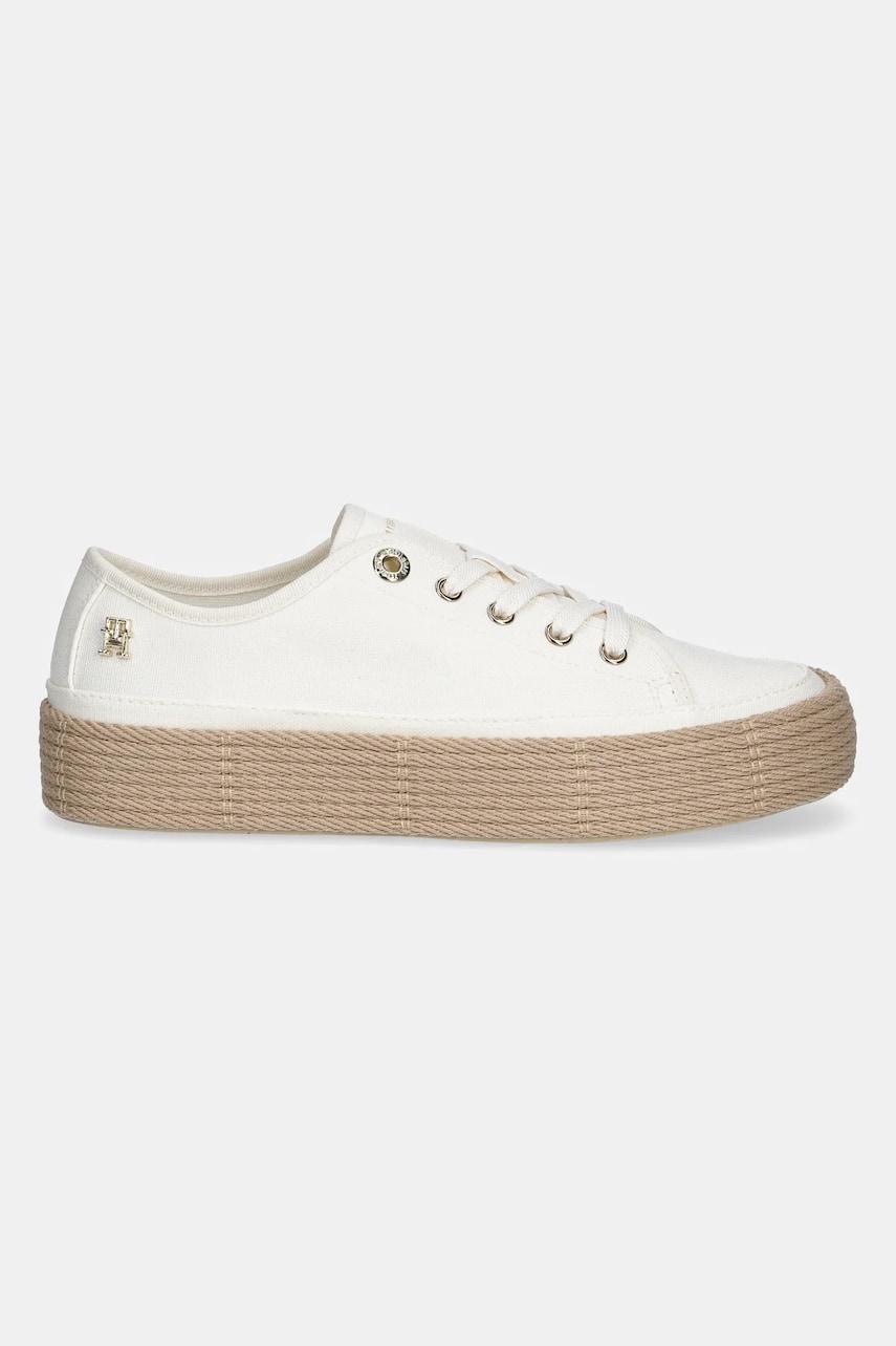 Кеды Tommy Hilfiger VULC ESPADRILLE SNEAKER цвет белый FW0FW08404 Кеды Tommy Hilfiger VULC ESPADRILLE SNEAKER цвет белый FW0FW08404