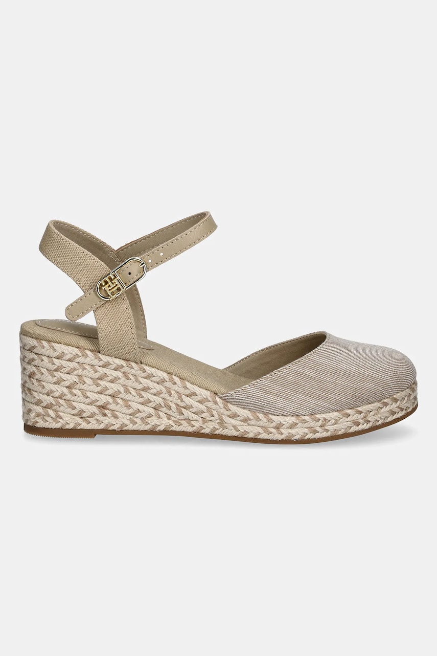 Эспадрильи Tommy Hilfiger CHAMBRAY MID WEDGE ESPAD цвет бежевый на платформе FW0FW08477 Эспадрильи Tommy Hilfiger CHAMBRAY MID WEDGE ESPAD цвет бежевый на платформе FW0FW08477