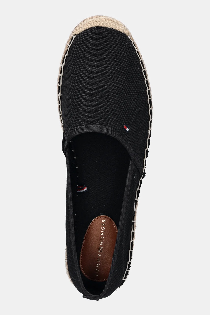 Εσπαντρίγιες Tommy Hilfiger FLAG CANVAS ESPADRILLE χρώμα: μαύρο, FW0FW08541 φωτογραφία