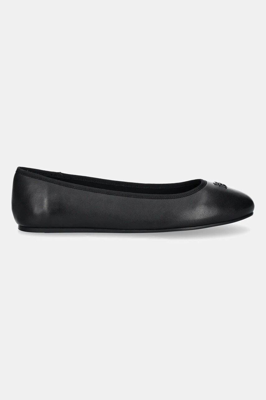 Кожаные балетки Tommy Hilfiger TH HARDWARE LEATHER BALLERINA цвет чёрный FW0FW08654 Кожаные балетки Tommy Hilfiger TH HARDWARE LEATHER BALLERINA цвет чёрный FW0FW08654