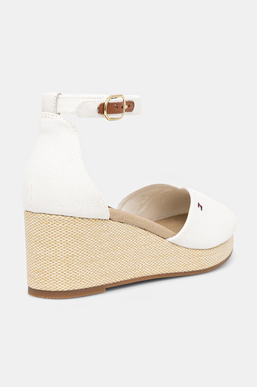 Еспадрилі Tommy Hilfiger FLAG CLOSED TOE MID WEDGE ESPAD колір білий FW0FW08657 