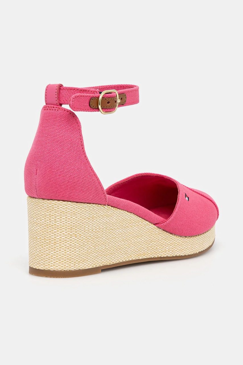 Еспадрилі Tommy Hilfiger FLAG CLOSED TOE MID WEDGE ESPAD колір рожевий FW0FW08657 