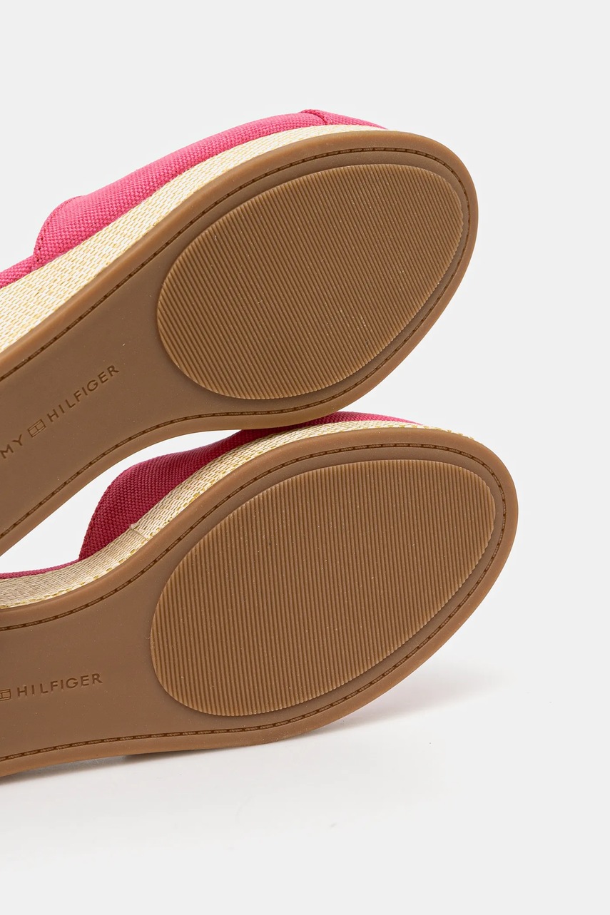 Еспадрилі Tommy Hilfiger FLAG CLOSED TOE MID WEDGE ESPAD колір рожевий FW0FW08657 