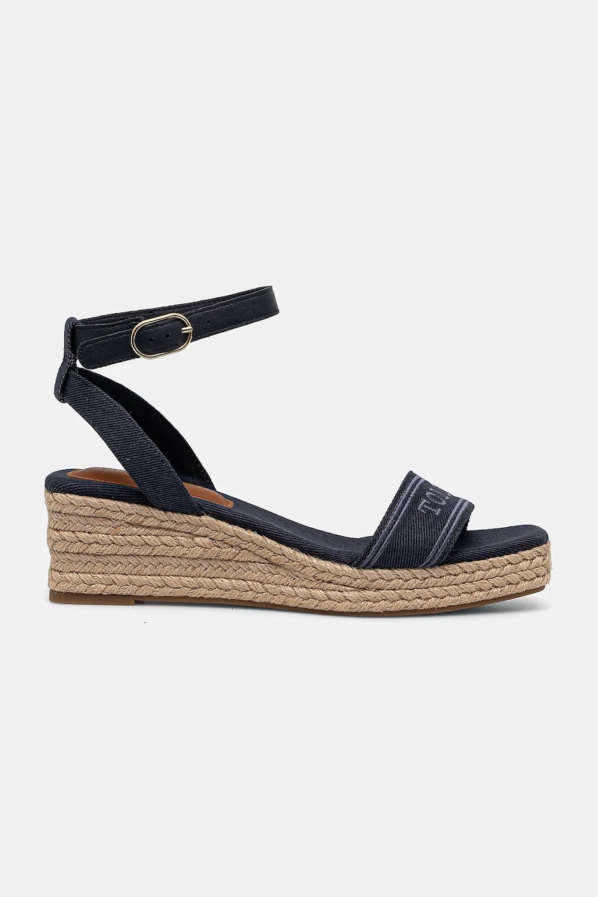 Сандалии Tommy Hilfiger TOMMY HILFIGER ESPAD MID WEDGE цвет синий FW0FW08805 Сандалии Tommy Hilfiger TOMMY HILFIGER ESPAD MID WEDGE цвет синий FW0FW08805