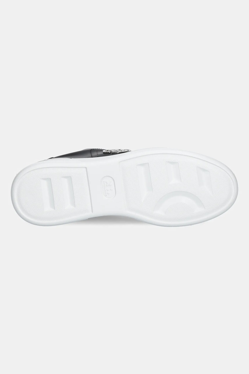 Δερμάτινα αθλητικά παπούτσια Philipp Plein Nappa Lo-Top Hexagon χρώμα: μαύρο, USC0670 PLE010N 02 φωτογραφία