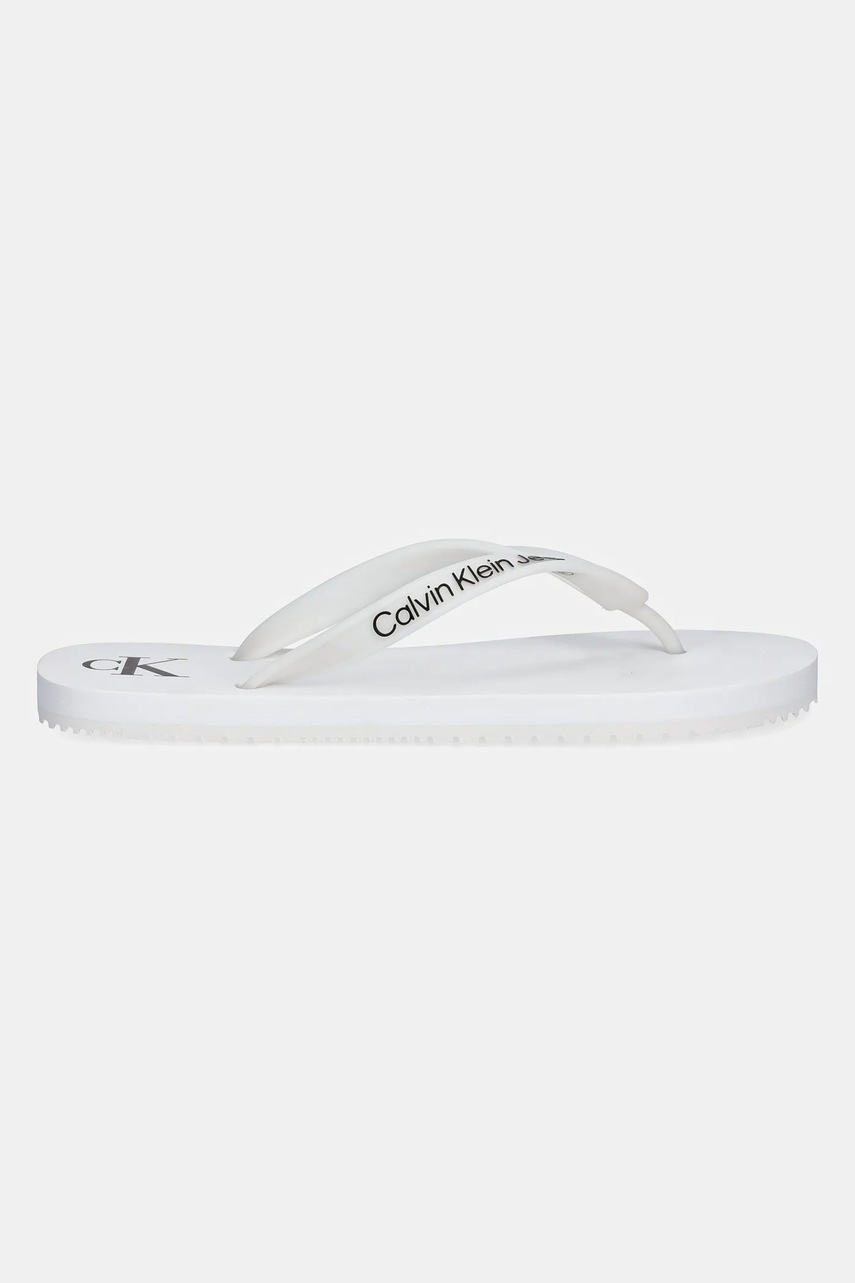 Вьетнамки Calvin Klein Jeans BEACH SANDAL TRANSPARENT TPU цвет белый на плоском ходу YW0YW01829