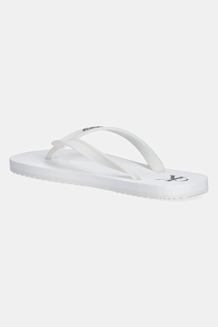 Σαγιονάρες Calvin Klein Jeans BEACH SANDAL TRANSPARENT TPU χρώμα: άσπρο, YW0YW01829 φωτογραφία