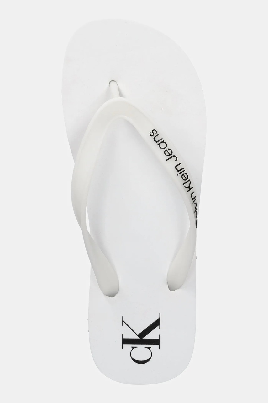 Σαγιονάρες Calvin Klein Jeans BEACH SANDAL TRANSPARENT TPU χρώμα: άσπρο, YW0YW01829 φωτογραφία