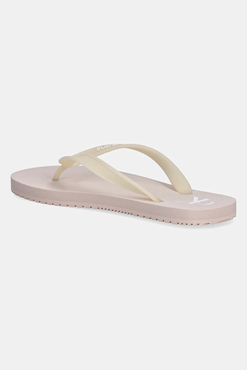 Σαγιονάρες Calvin Klein Jeans BEACH SANDAL TRANSPARENT TPU χρώμα: μπεζ, YW0YW01829 φωτογραφία