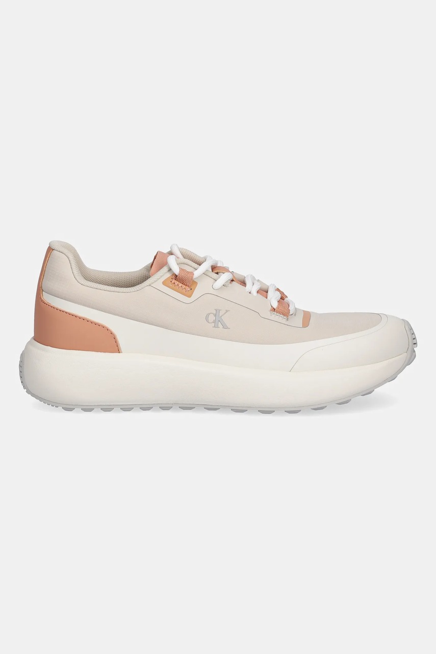 Кроссовки Calvin Klein Jeans ATHLEISURE RUNNER LACEUP NT цвет бежевый YW0YW01823