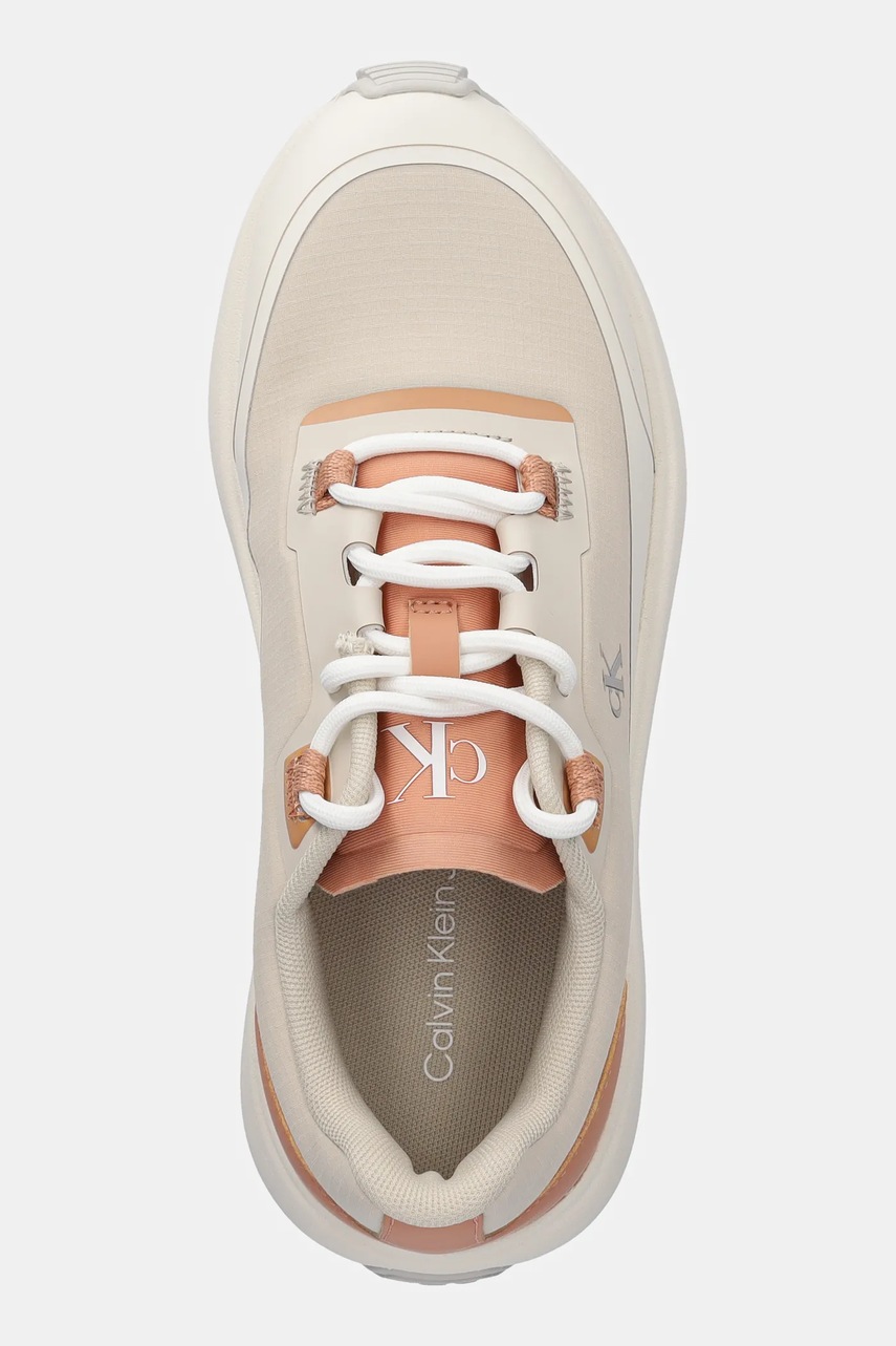 Αθλητικά Calvin Klein Jeans ATHLEISURE RUNNER LACEUP NT χρώμα: μπεζ, YW0YW01823 φωτογραφία