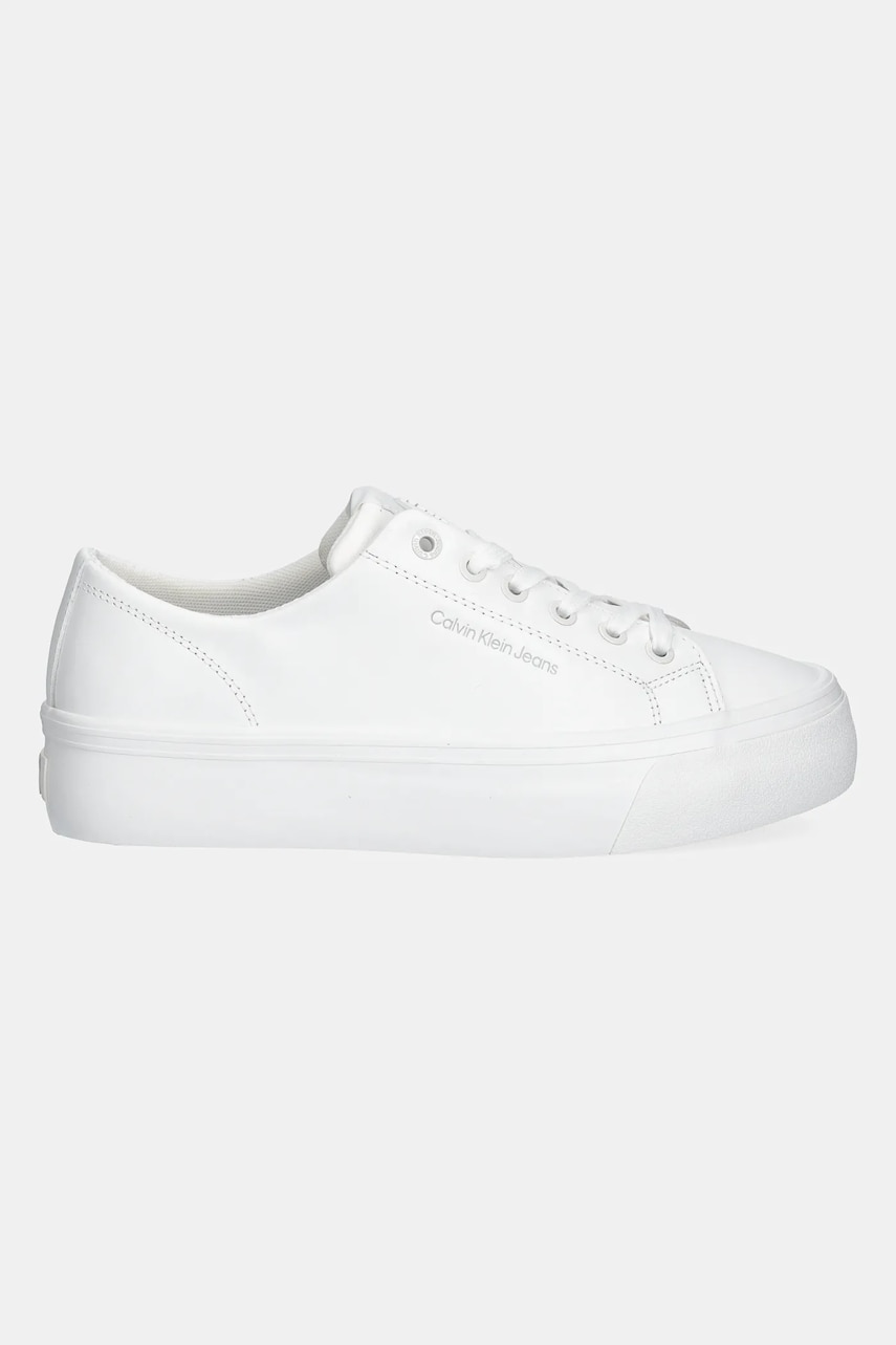 Кроссовки Calvin Klein Jeans VULC FLATFORM LOW MG LTH цвет белый YW0YW01771 Кроссовки Calvin Klein Jeans VULC FLATFORM LOW MG LTH цвет белый YW0YW01771