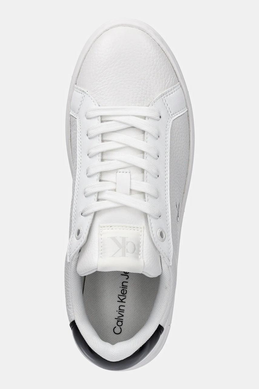 Αθλητικά Calvin Klein Jeans BOLD FLATF LOW LACE MG χρώμα: άσπρο, YW0YW01766 φωτογραφία