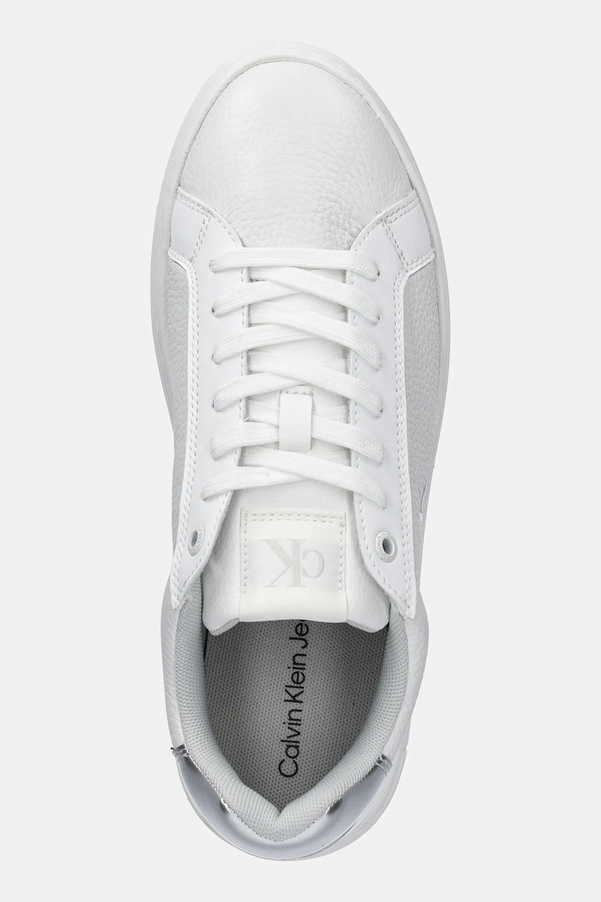 Αθλητικά Calvin Klein Jeans BOLD FLATF LOW LACE MG χρώμα: άσπρο, YW0YW01766 φωτογραφία