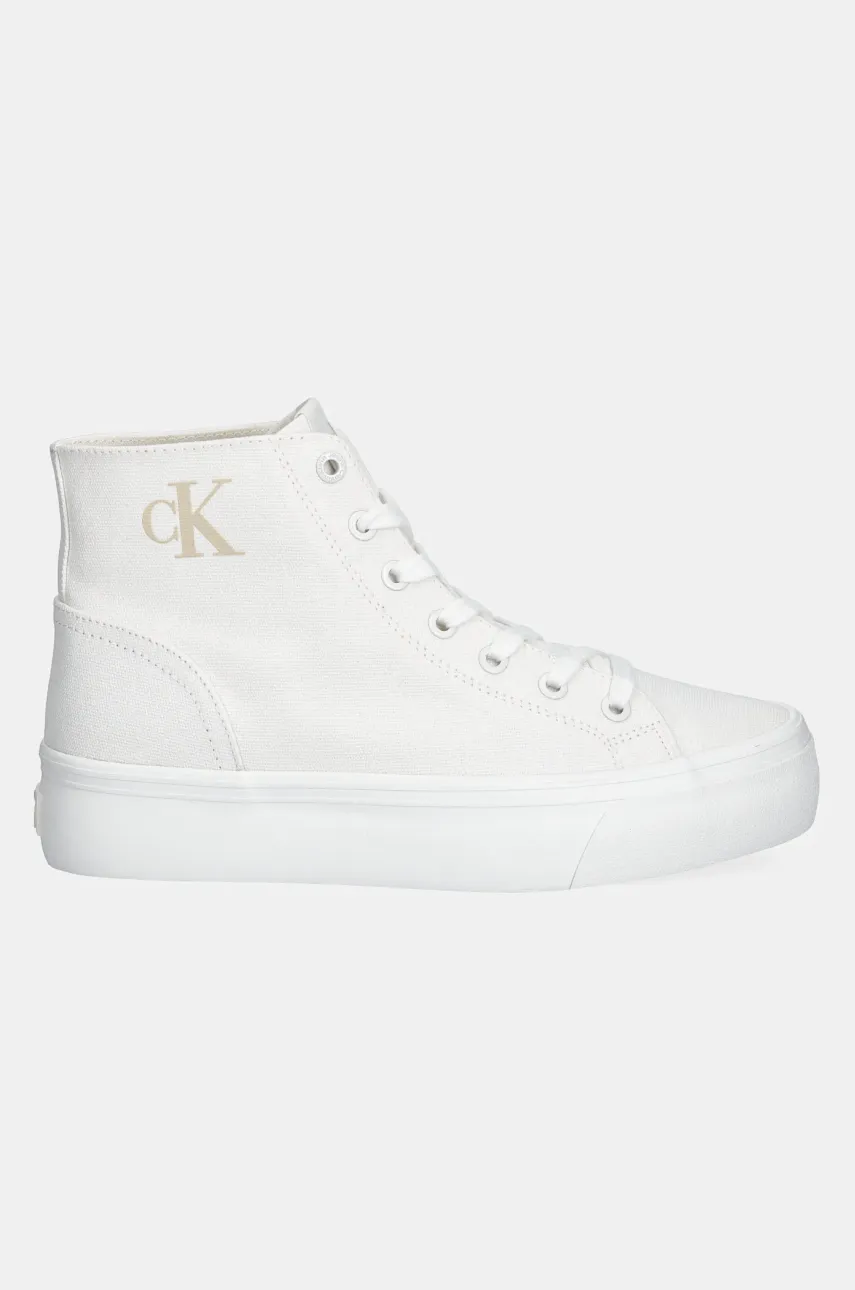 Кеды Calvin Klein Jeans VULC FLATFORM MID CV MG женские цвет белый YW0YW01764 Кеды Calvin Klein Jeans VULC FLATFORM MID CV MG женские цвет белый YW0YW01764