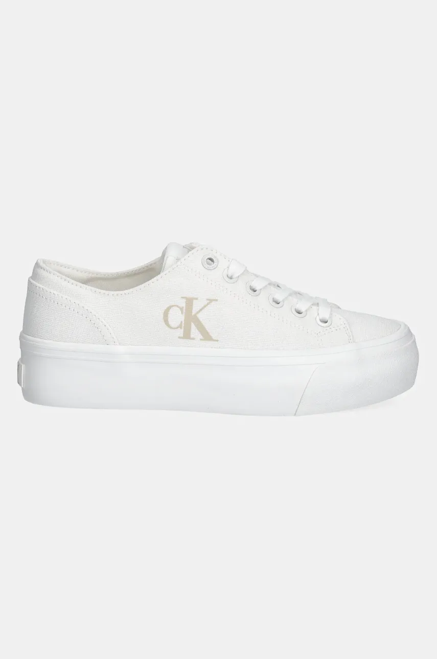 Кеды Calvin Klein Jeans VULC FLATFORM LOW CV MG женские цвет белый YW0YW01763 Кеды Calvin Klein Jeans VULC FLATFORM LOW CV MG женские цвет белый YW0YW01763