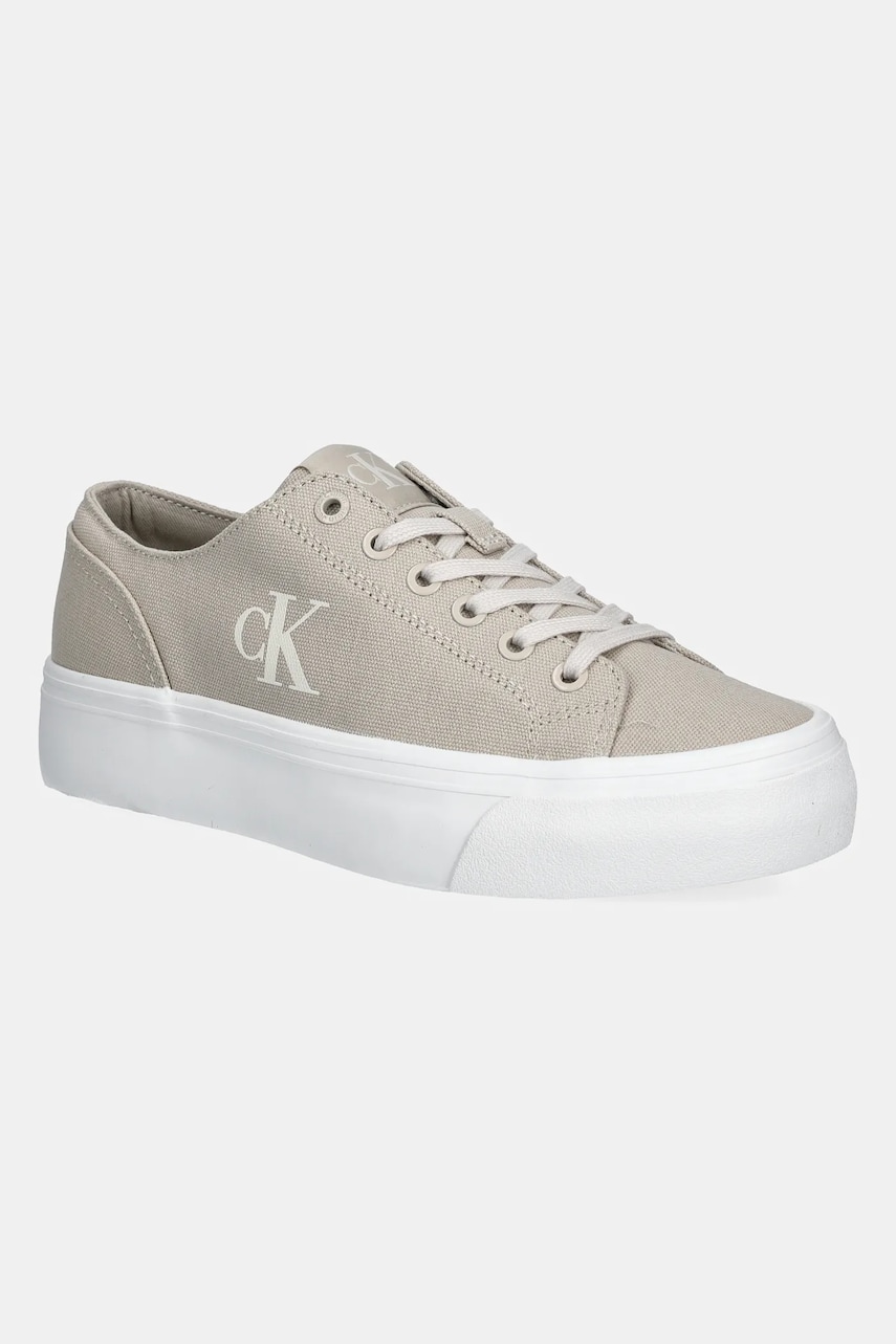 

Ниски кецове Calvin Klein Jeans VULC FLATFORM LOW CV MG в бежово YW0YW01763, Бежов