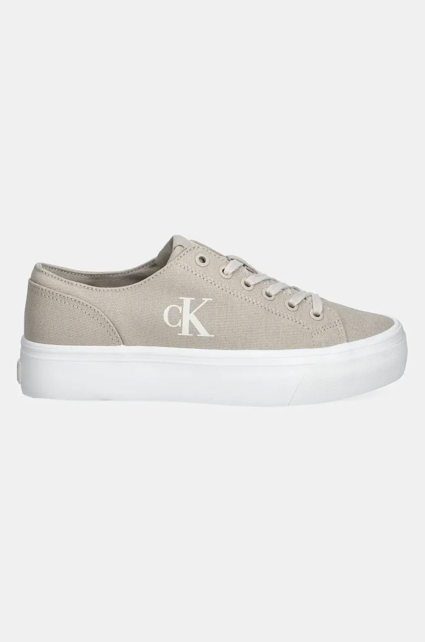 Кеды Calvin Klein Jeans VULC FLATFORM LOW CV MG женские цвет бежевый YW0YW01763 Кеды Calvin Klein Jeans VULC FLATFORM LOW CV MG женские цвет бежевый YW0YW01763