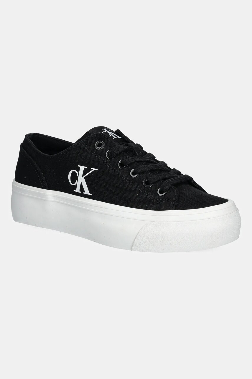Levně Tenisky Calvin Klein Jeans VULC FLATFORM LOW CV MG dámské, černá barva, YW0YW01763