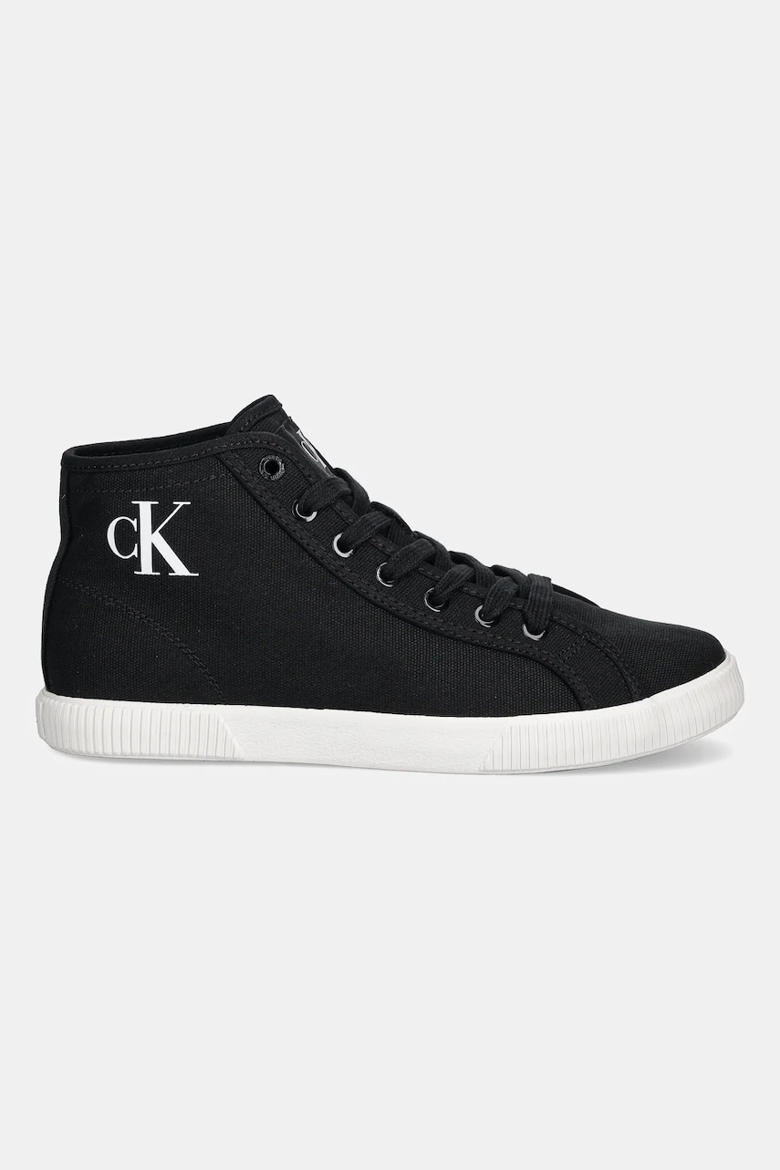 Кеды Calvin Klein Jeans ESS VULC MID CV MG WN цвет чёрный YW0YW01761 Кеды Calvin Klein Jeans ESS VULC MID CV MG WN цвет чёрный YW0YW01761