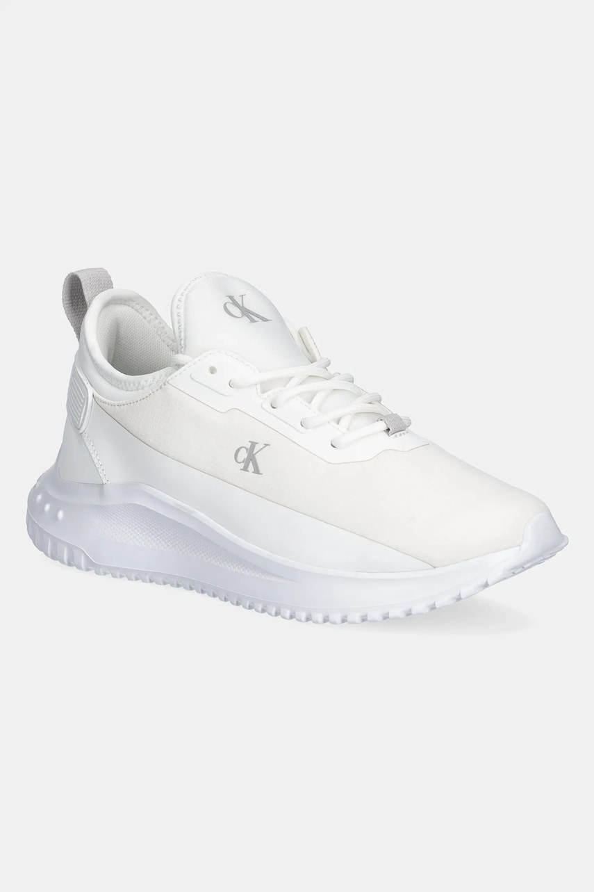 Levně Sneakers boty Calvin Klein Jeans EVA RUNNER LOW LACE MIX IN bílá barva, YW0YW01759