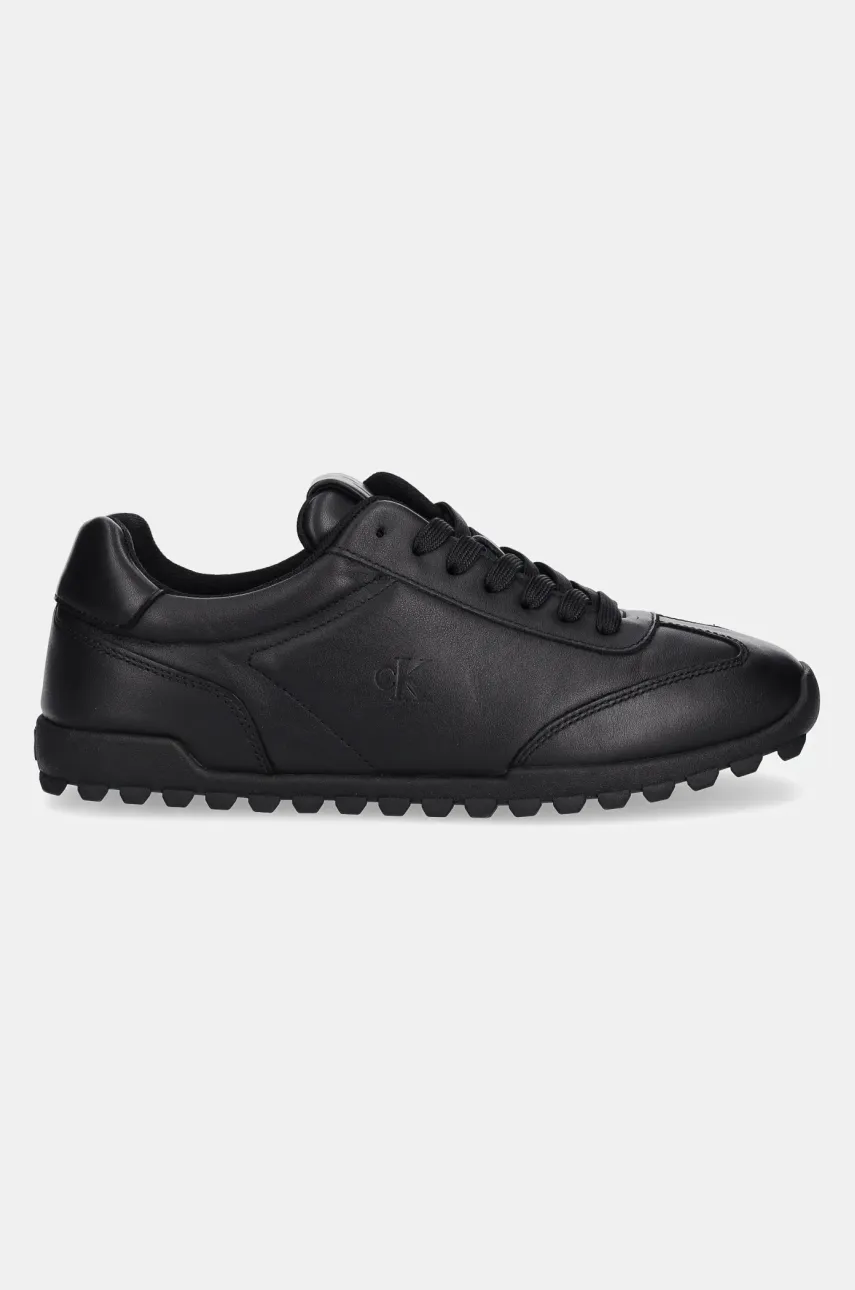 Кожаные кроссовки Calvin Klein Jeans LOW PROFILE RUNNER женская цвет чёрный YW0YW01751 Кожаные кроссовки Calvin Klein Jeans LOW PROFILE RUNNER женская цвет чёрный YW0YW01751